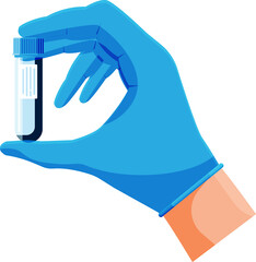 Test Tube with Cap in Hand Isolated