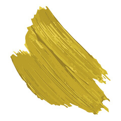 Vector design texture of acrylic paint with a golden brush stroke. Artistic design for the title, logo and banner. Vector