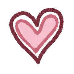 Heart symbol illustration for love and romantic trendy doodle art decoration element for web and print.