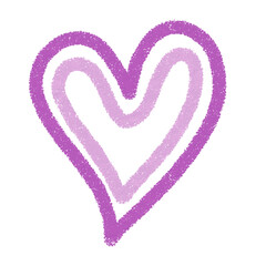 Heart symbol illustration for love and romantic trendy doodle art decoration element for web and print.