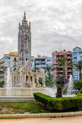 Fototapeta na wymiar Luceros square in Alicante spain on a warm summer holiday day