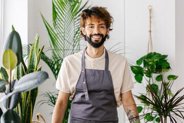 Smiling owner of plant shop