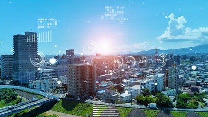 Modern residential areas and statistical graphs. data analysis. transaction price. economy and technology.