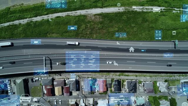 Transportation and technology concept. ITS (Intelligent Transport Systems). Mobility as a service.