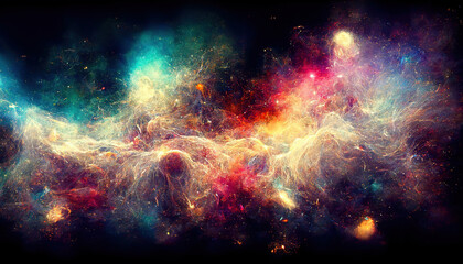 Fototapeta na wymiar Space nebula, colorful abstract background image. 3d illustration 
