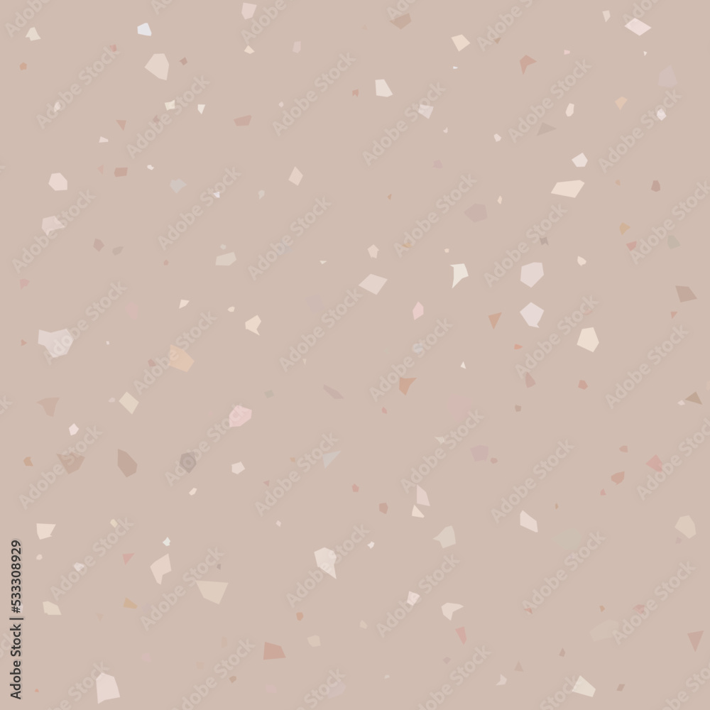 Poster Terrazzo flooring textured surface modern abstract pattern. Vector seamless abstract repeat with chips of marble or granite in soft pastel colors.
