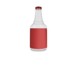 Transparent Glass Sauce Bottle Image