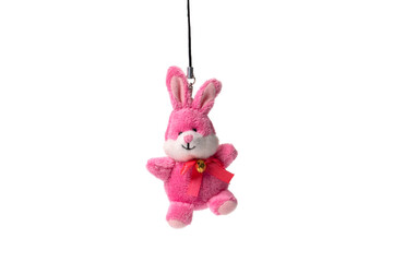 Bunny rabbit toy isolated on white background