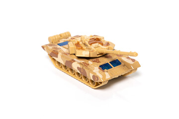 Toy tank isolate white on background. Game