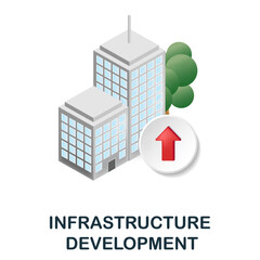 Infrastructure Development icon. 3d illustration from corporate development collection. Creative Infrastructure Development 3d icon for web design, templates, infographics and more