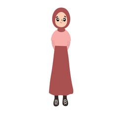 girl in pink hijab