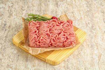 Raw beef minced meat for cooking