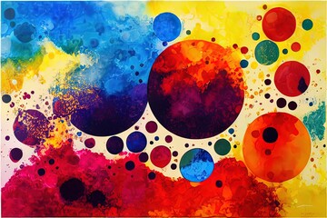 Abstract background with circles colorful