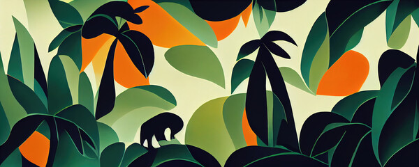 Abstract tropical rainforest jungle design wallpaper background