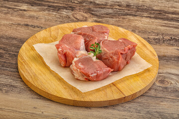 Raw pork tenderloin for cooking