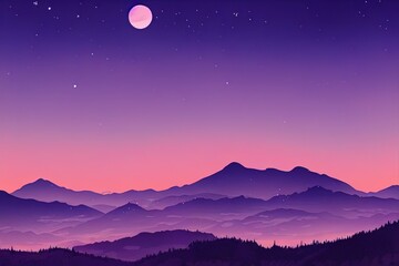 Fototapeta premium Night sky in the mountains