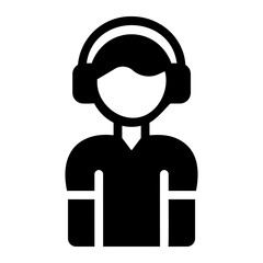listener glyph icon