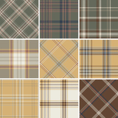 Check set seamless plaid pattern pixel.