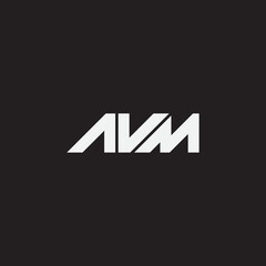 Obraz premium Initial letter AVM monogram logo template.