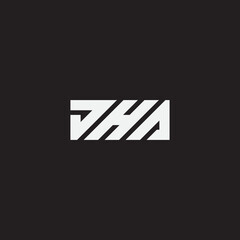 Initial letter D H A monogram logo template.