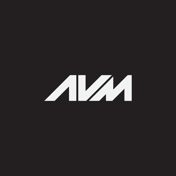 Initial letter AVM monogram logo template.