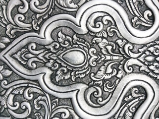 The art and pattern of carving silverware.