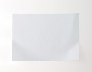 Blank sheet of paper isolated on white background