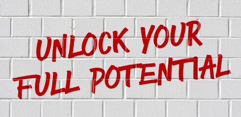  Graffiti on a brick wall - Unlock your full potential