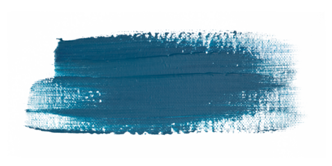 Blue stroke of paint brush isolated.