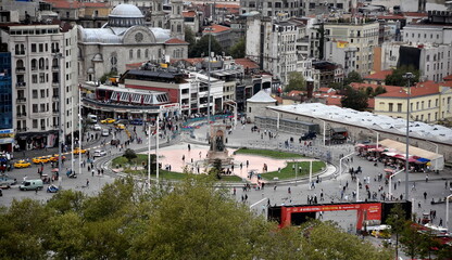 view of the city square