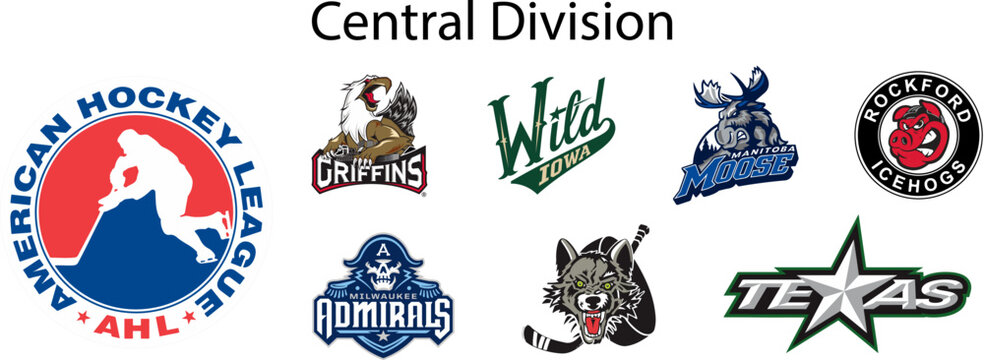 AHL season 2022–23. Western Conference, Central Division. Chicago Wolves, Grand Rapids Griffins, Iowa Wild, Manitoba Moose, Milwaukee Admirals, Rockford IceHogs, Texas Stars. Kyiv, Ukr - Sep 26, 22