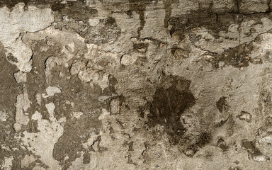 Concrete surface. Old concrete wall surface with traces of erosion and potholes.