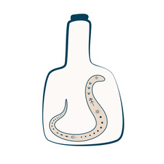 bottle with snake