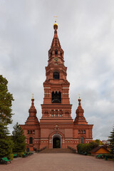 The bell tower of the Chernihiv skete. Sergiev Posad, Russia