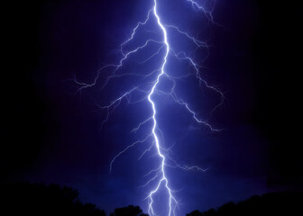 lightning thunder dark blue and white