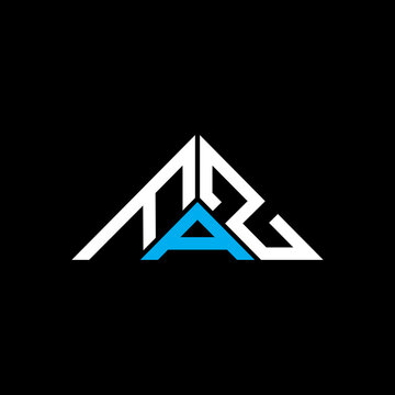 FAZ letter logo creative design with vector graphic, FAZ simple and modern logo in triangle shape.