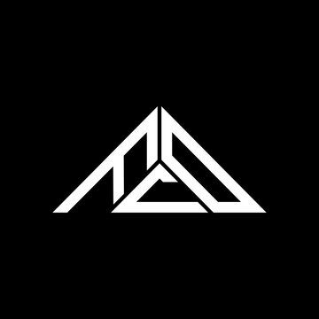 FCD letter logo creative design with vector graphic, FCD simple and modern logo in triangle shape.