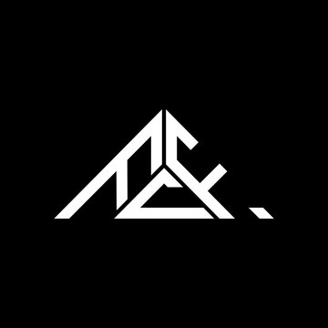 FCF letter logo creative design with vector graphic, FCF simple and modern logo in triangle shape.