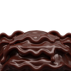 Chocolate  splash  with clipping path , 3D Rendering, 3D illustration