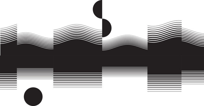 Abstract motion graphic design background . Dot and horizontal lines  . Transition shapes . Movement composition . Vector illustration