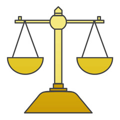 Clip art of yellow balance