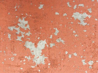 Old wall background - city building decay texture. Urban decline pattern with peeling paint.