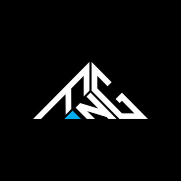 FNG letter logo creative design with vector graphic, FNG simple and modern logo in triangle shape.