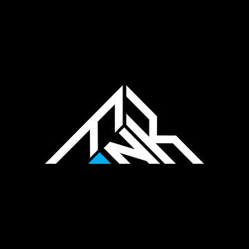 FNK letter logo creative design with vector graphic, FNK simple and modern logo in triangle shape.