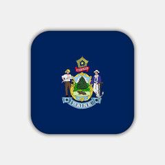 Maine state flag. Vector illustration.