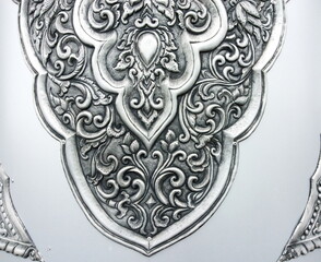 The art and pattern of carving silverware.