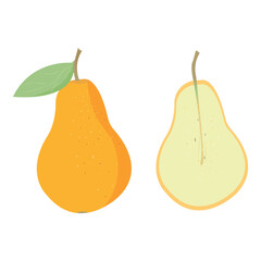 pear on white background
