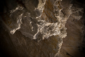 A close-up look at the stones inside the Myrtos cave at Kefalonia