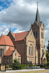 Fototapeta na wymiar Catholic church of the late 19th century in the town of Vileyka, Belarus