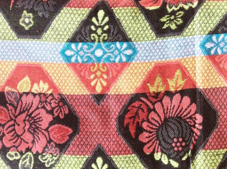 Old colorful Laos Silk